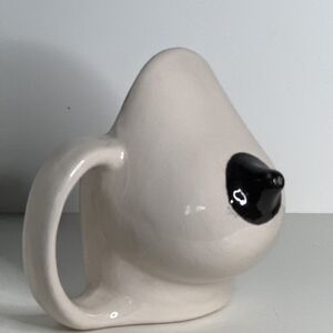 Unique Cream Mug with Black Accent